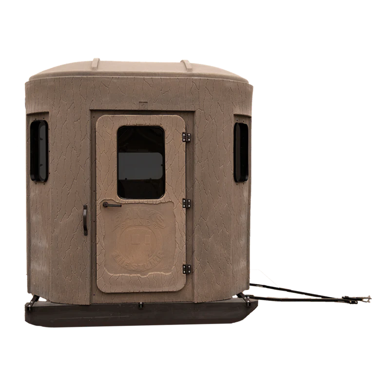 Bank Outdoors Stump 2 Ice Phantom Blind | Model ST2ICEPH | Width 4' | Rigid Sled Base | For Universal Hunting & Ice Fishing Shelter