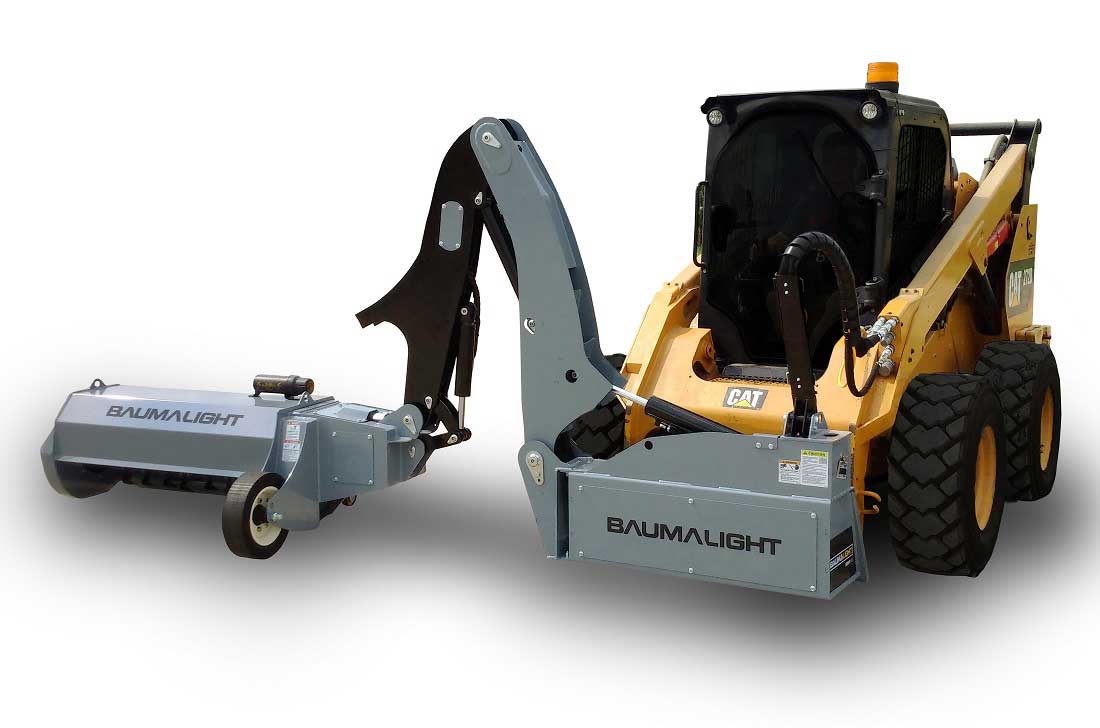 Baumalight Boom Mower | Model SWA/SWF Series | Reach 6' To 14' | Cutting Width 48" & 60" | Hydraulic Flow Range 15-35 GPM | For Skid Steers