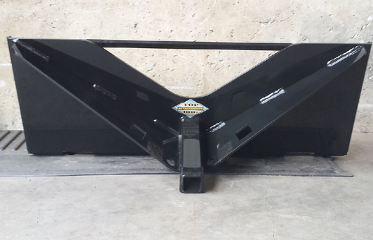 Top Dog Attachments Receiver Hitch w\ Plate | Mounting Accessories | Width 45.75” | Weight 105 lbs | For Skid Steer