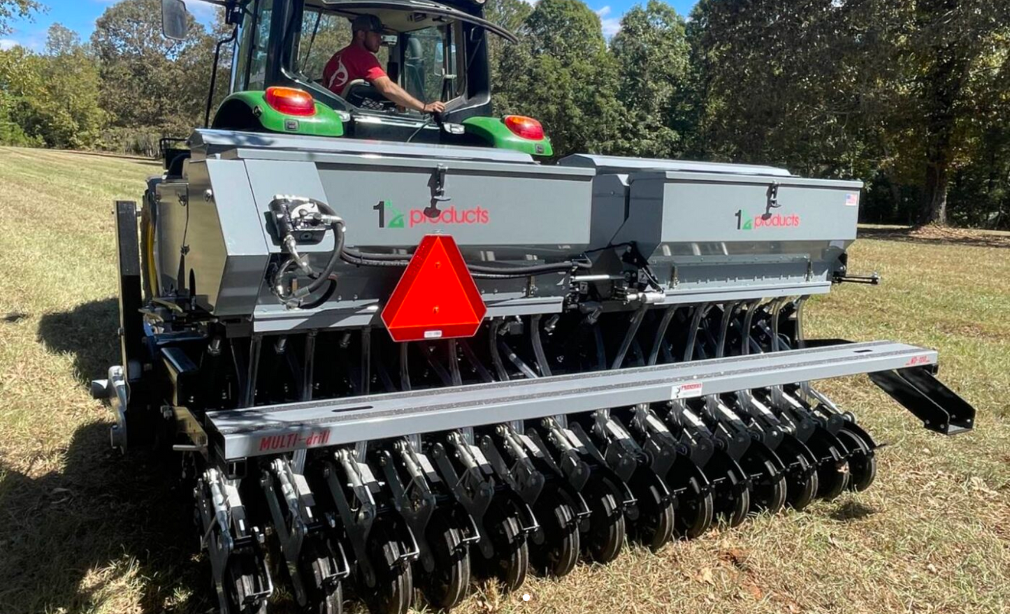 1st Products No Till Drill 5ft to 12ft, 3-Pt & Pull Type | Working Width 54"-144" | Horsepower 30-90+ HP | For Tractors