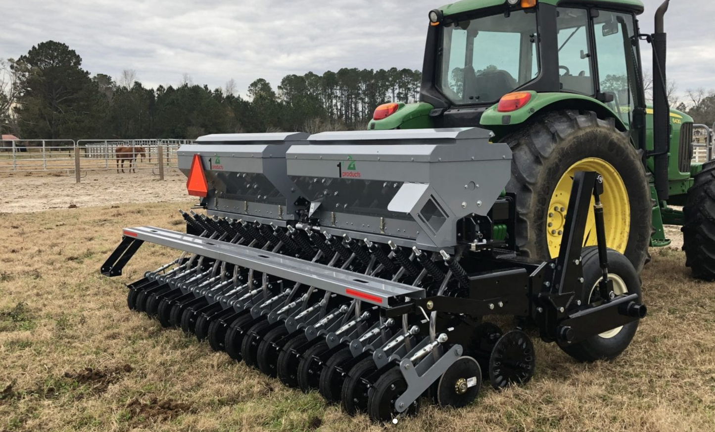 1st Products No Till Drill 5ft to 12ft, 3-Pt & Pull Type | Working Width 54"-144" | Horsepower 30-90+ HP | For Tractors