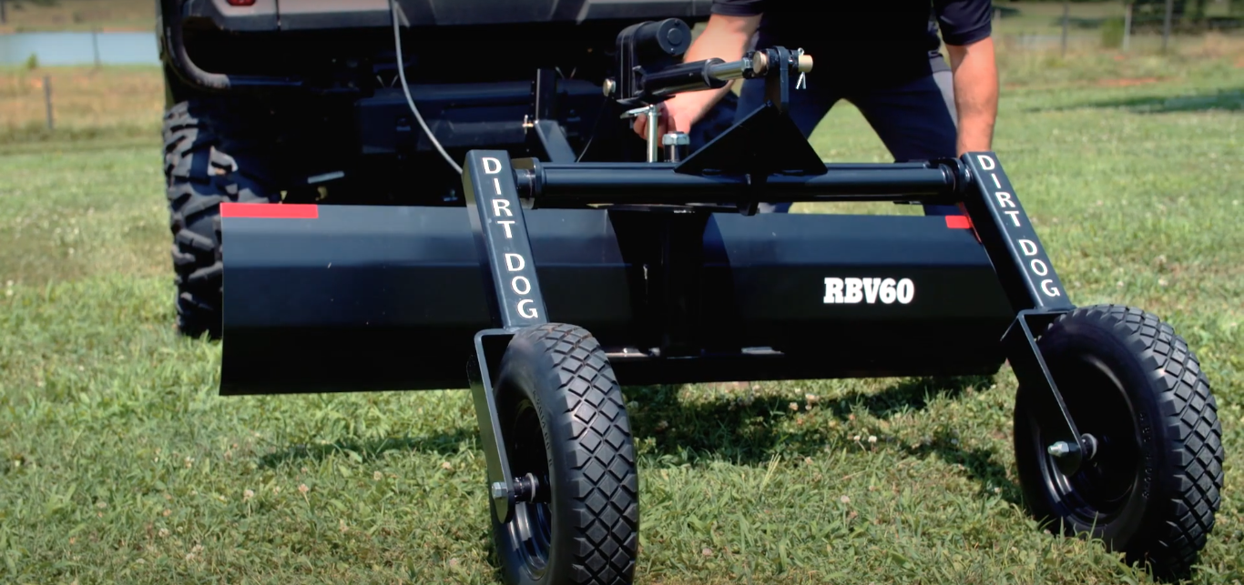 Dirt Dog ATV Equipment – Rear Blade | Model RBV Series | Overall Width 48", 60" & 72" inches | Horsepower 18–25 HP | For ATV/UTVs