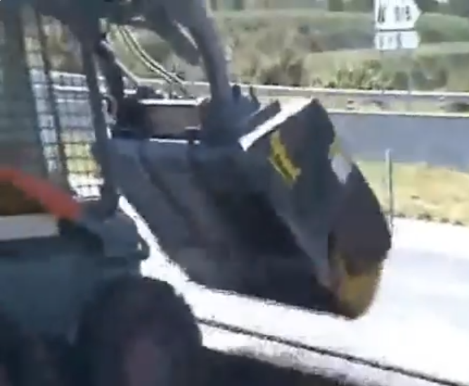 EI Attachments Bucket Broom Asphalt Special Direct Drive Motor | 72" & 84" Working Width | Hydraulic Flow 15–25 GPM | For Skid Steer