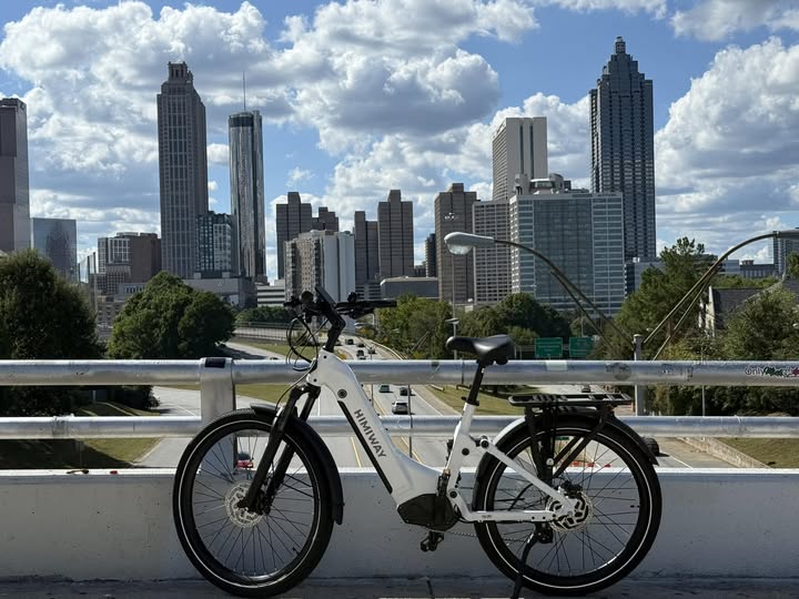Himiway | Electric Bike | Model A7 Commuter | 27.5 x 2.4” Tires | 750W Hub Motor | 65 Mile Range | 400 lb Payload | Full Suspension Comfort | For Urban Comfort & All-Terrain Exploration