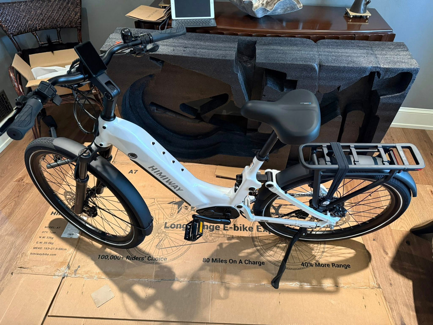 Himiway | Electric Bike | Model A7 Commuter | 27.5 x 2.4” Tires | 750W Hub Motor | 65 Mile Range | 400 lb Payload | Full Suspension Comfort | For Urban Comfort & All-Terrain Exploration
