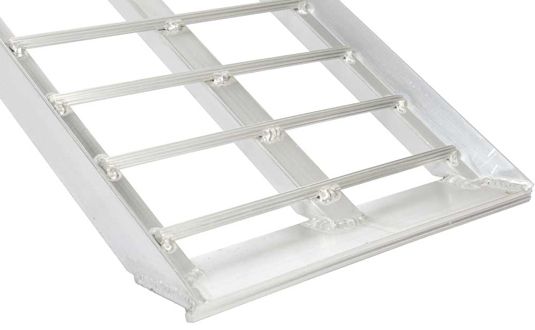 Black Widow Arched Wide Motorcycle Ramp | Model A-8416-1500-1 | Width 16" length 7' | Capacity 1,500 lb | Horsepower 4 To 90+ HP | For Trucks & Trailers