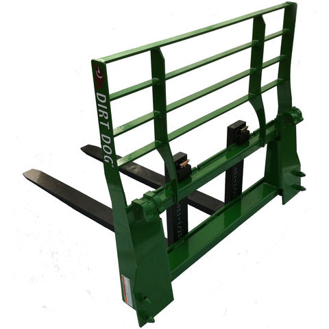 Dirt Dog Pallet Fork | Model SPF Series | Overall Width 45" inches | Oil Flow Range 10–25 GPM | For Skid Steers