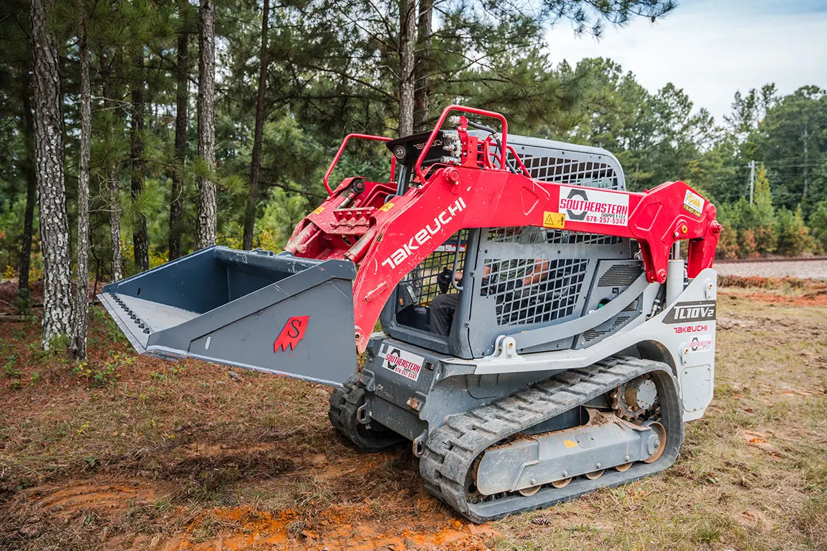 Solesbee’s | Bolt-On Edge Bucket | Models SSLB Series | Width 66" To 84" Inches | Hydraulic Flow 15–25 GPM | For Skid Steer