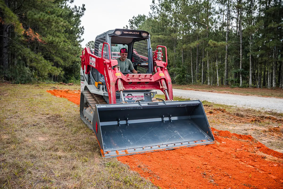 Solesbee’s | Bolt-On Edge Bucket | Models SSLB Series | Width 66" To 84" Inches | Hydraulic Flow 15–25 GPM | For Skid Steer