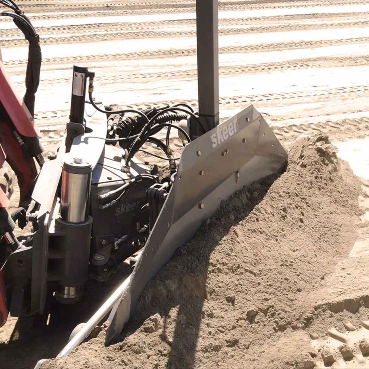 Skeer Machine Control Ready Grader Attachment | Sizes 7′ Ft & 8' 4" Ft | Minimum Horsepower 60-65 HP | For Skid Steers