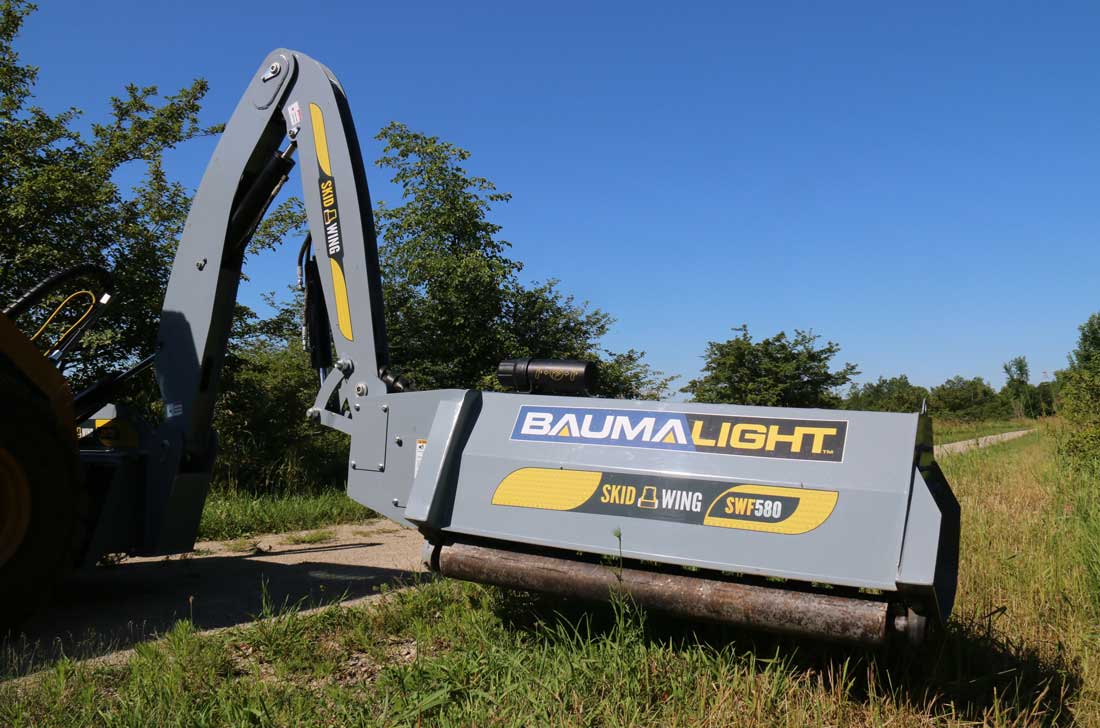 Baumalight Boom Mower | Model SWA/SWF Series | Reach 6' To 14' | Cutting Width 48" & 60" | Hydraulic Flow Range 15-35 GPM | For Skid Steers