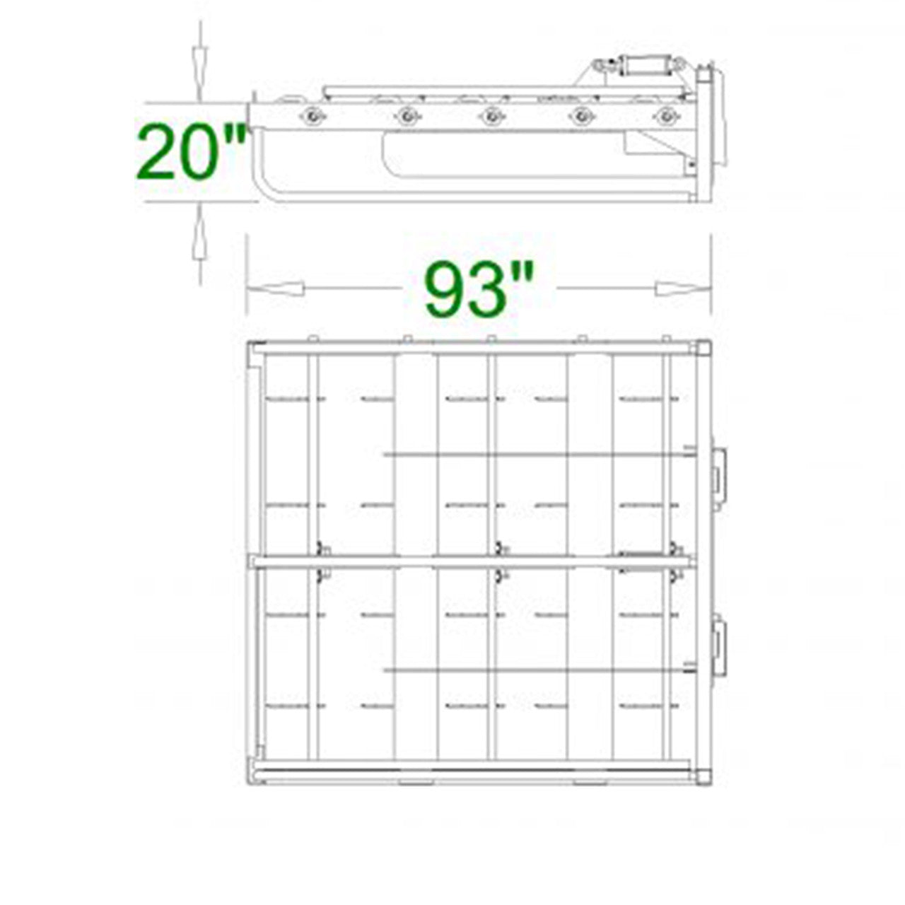 CID Hay Accumulator Grapple | Width 90" inches | Depth 93" inches | For Skid Steer