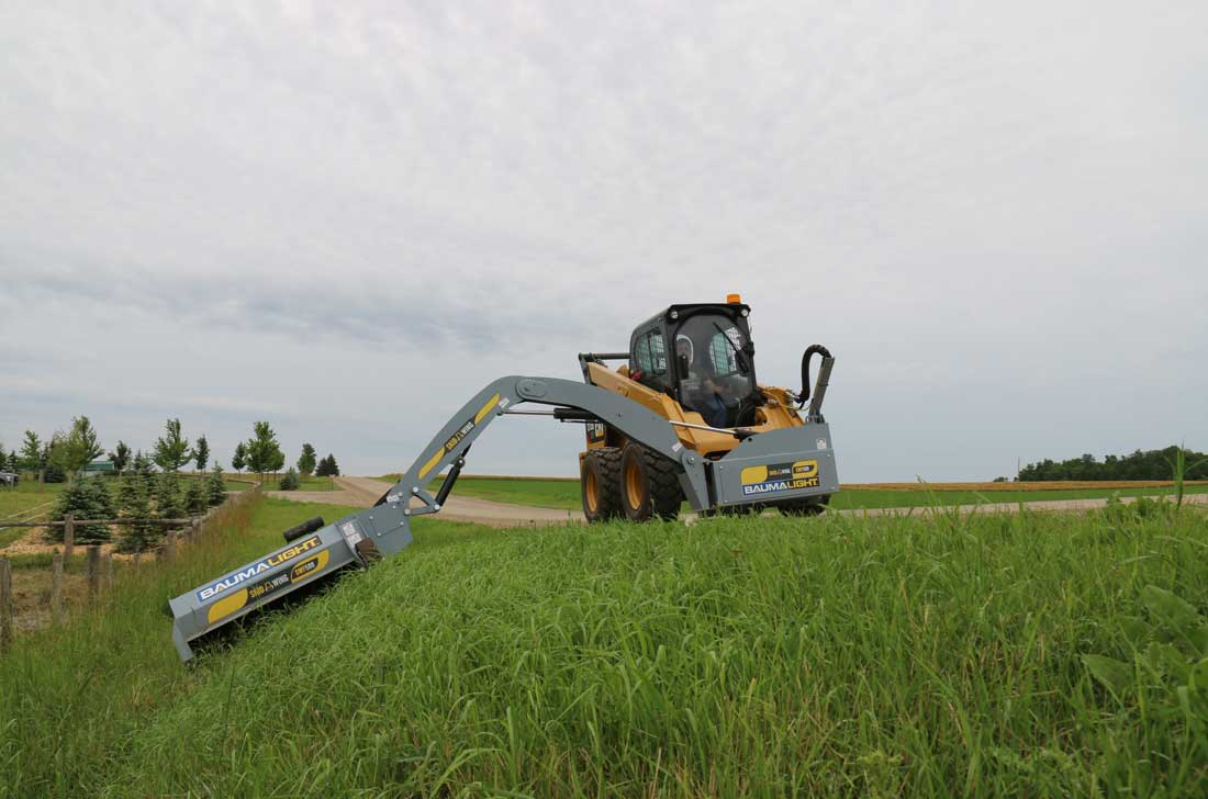 Baumalight Boom Mower | Model SWA/SWF Series | Reach 6' To 14' | Cutting Width 48" & 60" | Hydraulic Flow Range 15-35 GPM | For Skid Steers