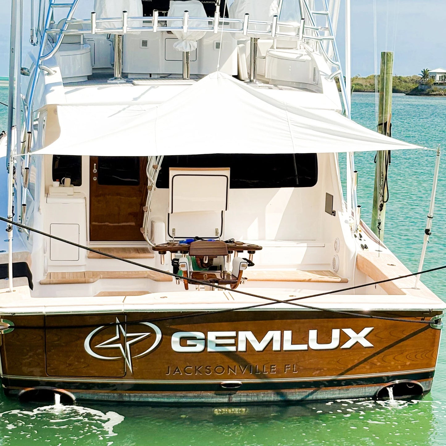 Gemlux | Sportfish Cockpit Shade Pole System | Model AR-HB1-5PTO5-POLE-KIT | Pole Length 5' | 50+ lb Secure Lock System | For Boats with Standard Rod Holders