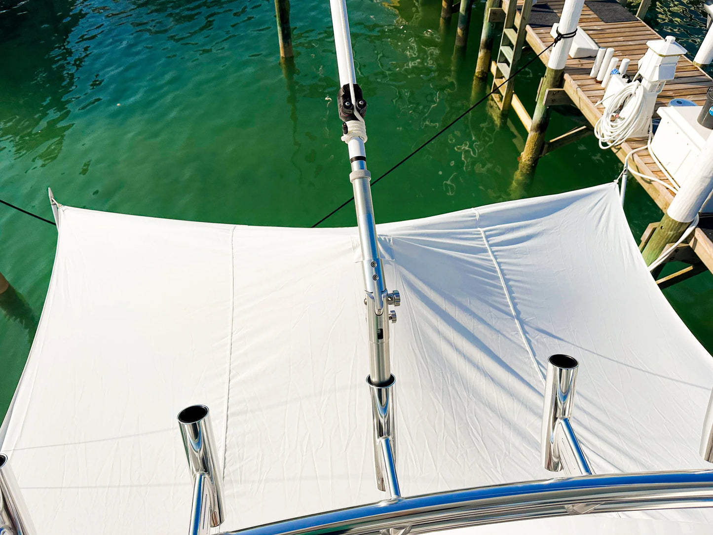 Gemlux | Sportfish Cockpit Shade Pole System | Model AR-HB1-5PTO5-POLE-KIT | Pole Length 5' | 50+ lb Secure Lock System | For Boats with Standard Rod Holders