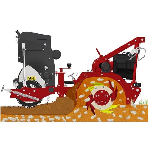 Rotadairon RD Series Standard Stone Buriers | Model RD-100, RD-130 & RD-145 | Working Width 43", 52.5" & 59" | Horsepower 22-50 HP | For Tractors