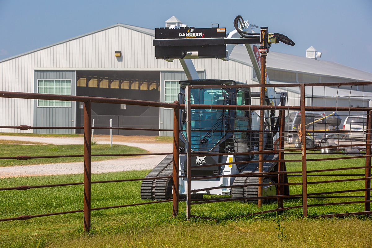 Danuser Post Driver | Model T3 | Width 11" To 86.5" | Oil Flow Range 15-30 GPM | For Skid-Steers, Loaders & Mini-Excavators
