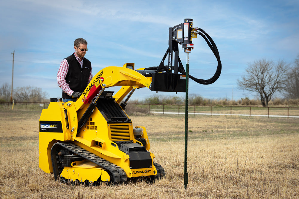 Danuser Post Driver | Model T3 | Width 11" To 86.5" | Oil Flow Range 15-30 GPM | For Skid-Steers, Loaders & Mini-Excavators