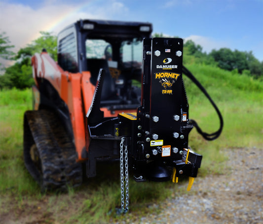 Danuser Hornet T8-RR Post Driver With Grapple and Tilt | Diameter 8" | Oil Flow Rate 10–30 GPM | For Skid Steers