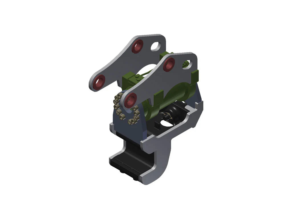 TAG Power Tilt Coupler | Heavy Duty 180° Rotating Interface | Parker/Helac Actuator | 2–60 Ton | For Excavators