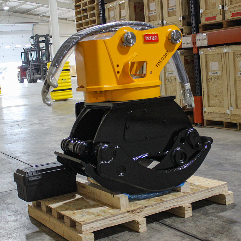 Teran TDLG307 Hydraulic Rotary Log Grapple | For Excavator Attach