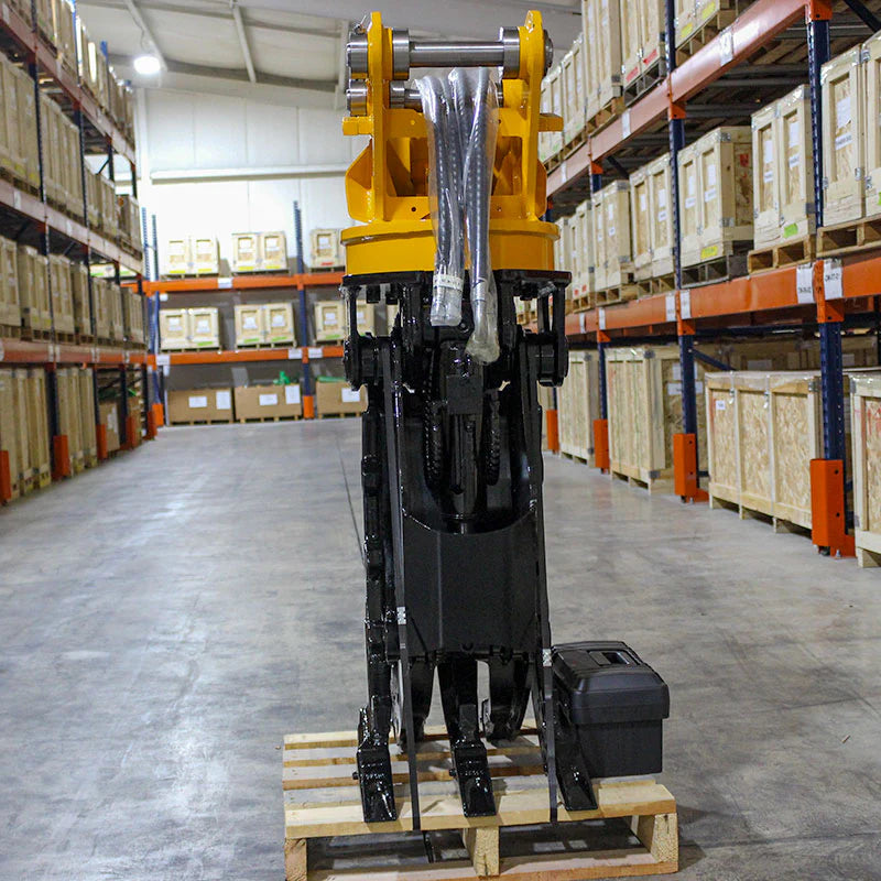 Teran Hydraulic Rotary Wood/Stone Grapple | Model TDWSG EC-140 | 360-Degree Hydraulic Rotation | Compatibility 12 to 16 Ton | For Excavators