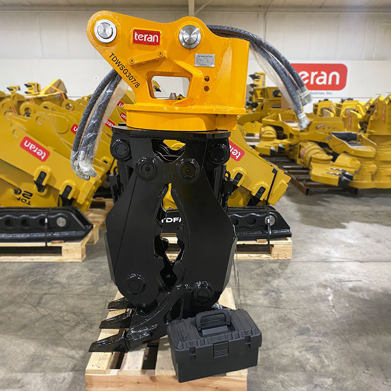 TERAN TDWSG307 Hydraulic Rotary Wood/Stone Grapple, Excavator Attach