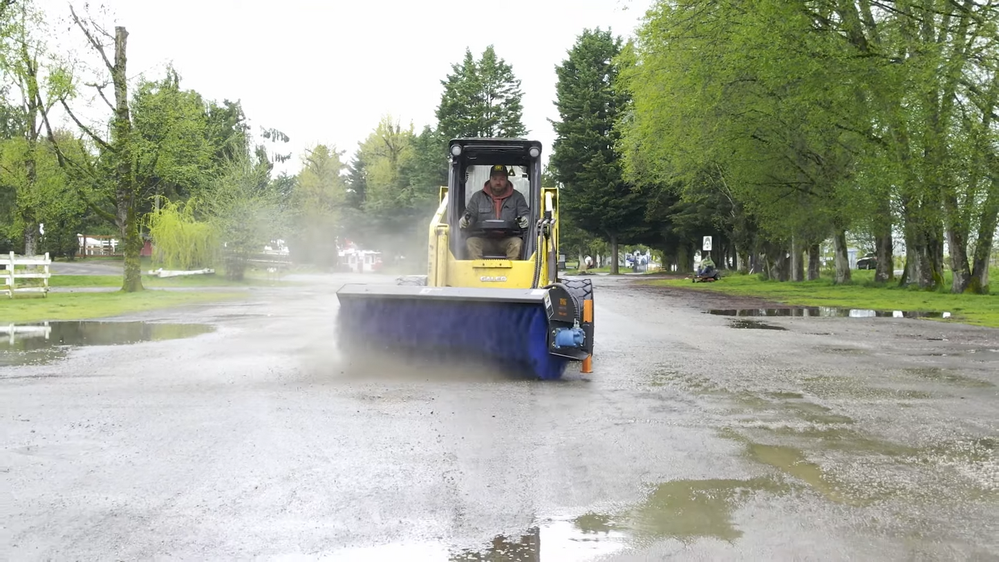 Ignite Attachments Hydraulic Angle Broom | Width 72" | Hydraulic Flow 16-24 GPM | For Skid Steers