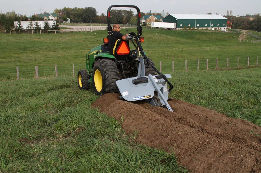 Baumalight Trencher | Model TNS-336 | Trench Depth 36" | Width 4" - 6" | Horsepower 30-55 HP | For Tractors