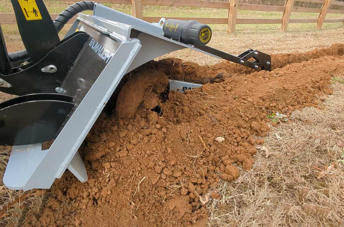 Baumalight Trencher | Model TNS-336 | Trench Depth 36" | Width 4" - 6" | Hydraulic Flow Range 10–22 GPM | For Skid Steers