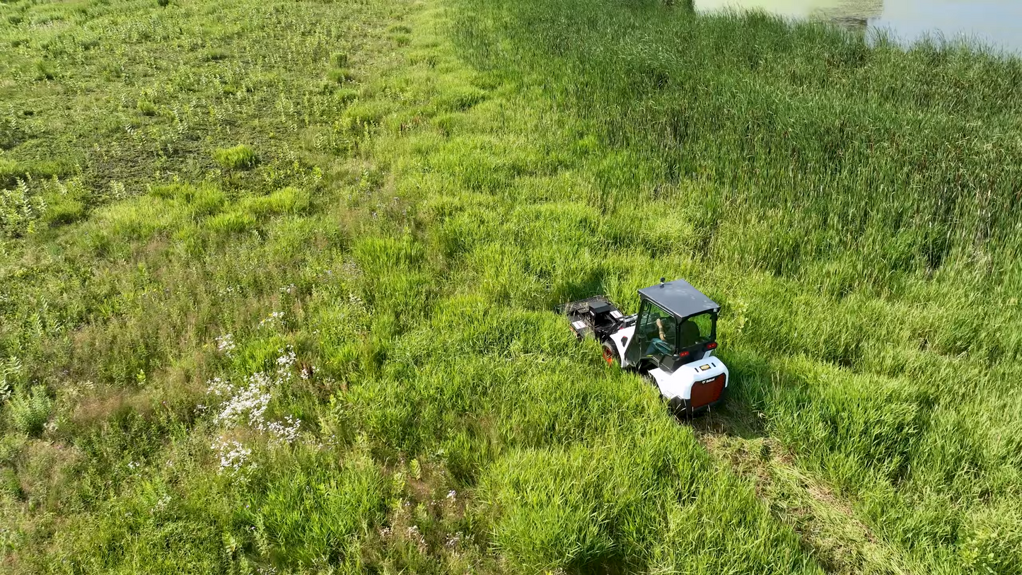 Erskine Mini Rotary Brush Mower | Overall Width 48" & 56" inches | Deck Length 62" & 70" inches | For Mini Skid Steer