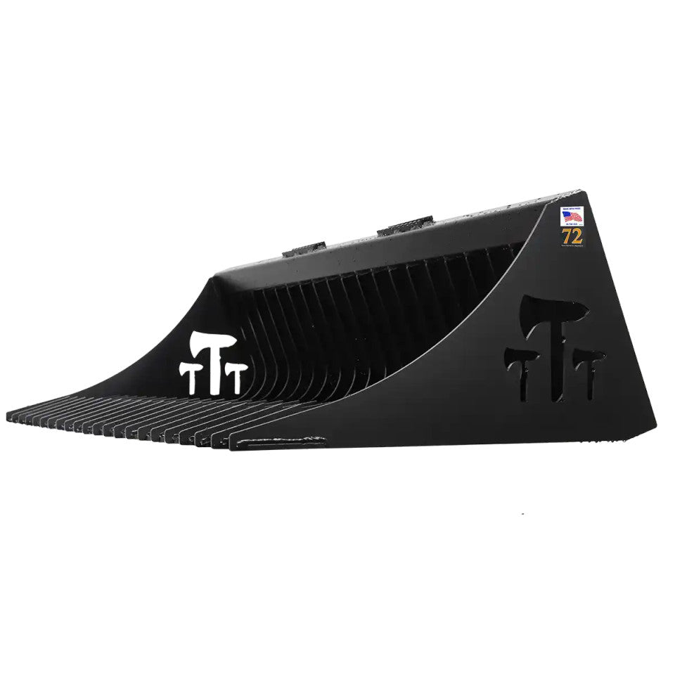 Express Steel Tomahawk Rock Bucket | SKU 3008 | Width 72" | Hydraulic Flow 15–25 GPM | For Skid Steers