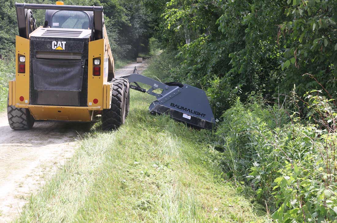 Baumalight Boom Mower | Model SWA/SWF Series | Reach 6' To 14' | Cutting Width 48" & 60" | Hydraulic Flow Range 15-35 GPM | For Skid Steers