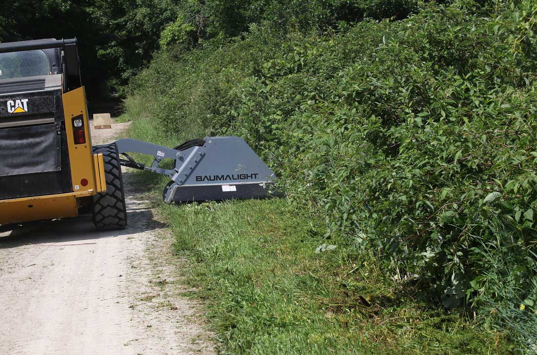 Baumalight Boom Mower | Model SWA/SWF Series | Reach 6' To 14' | Cutting Width 48" & 60" | Hydraulic Flow Range 15-35 GPM | For Skid Steers