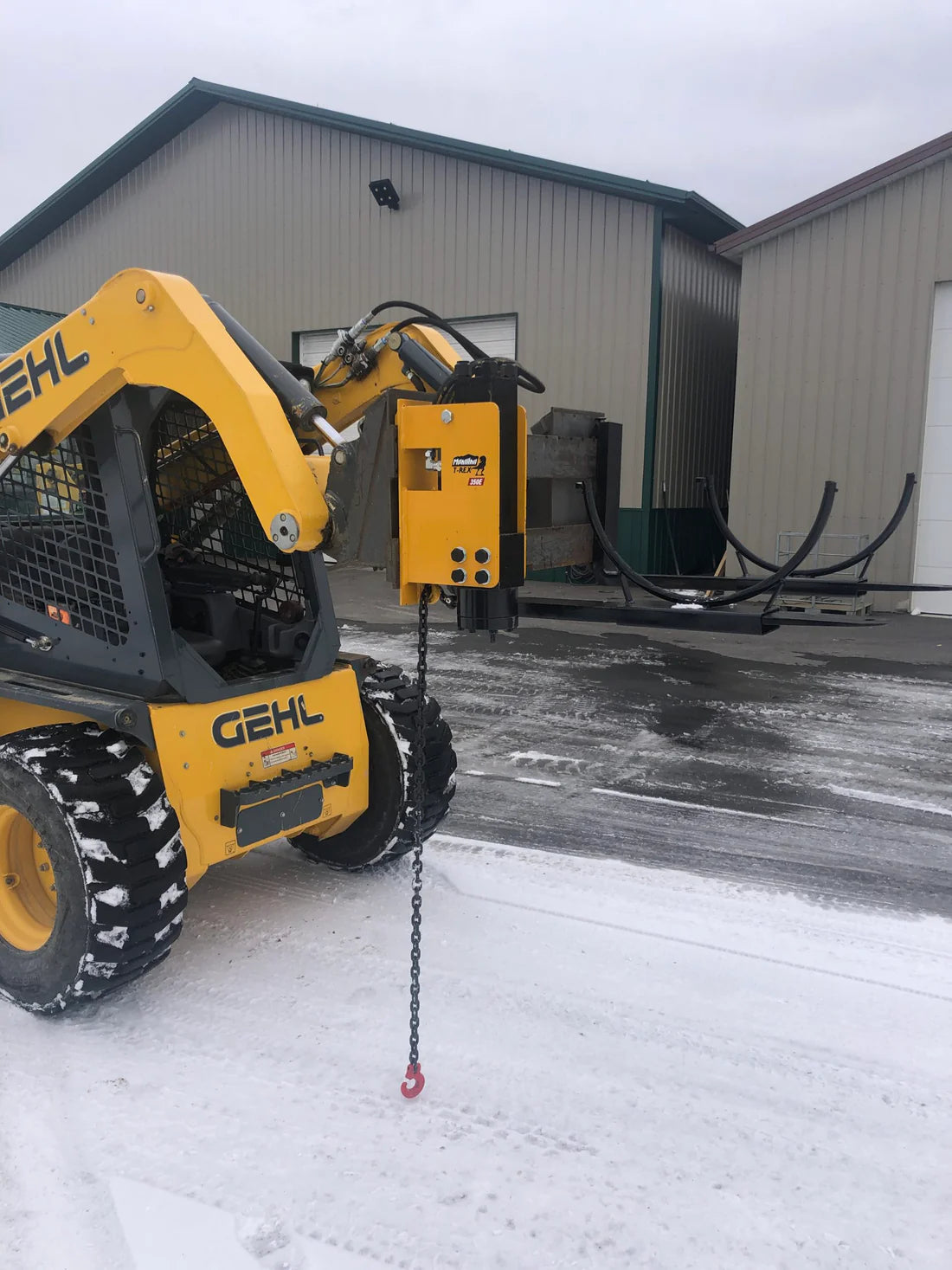 Montana T-Rex Post Drivers | Length 30", 48" & 57" | Width 18" & 28" | Oil Flow Range 5-20 GPM | For Skid Steers & Loaders