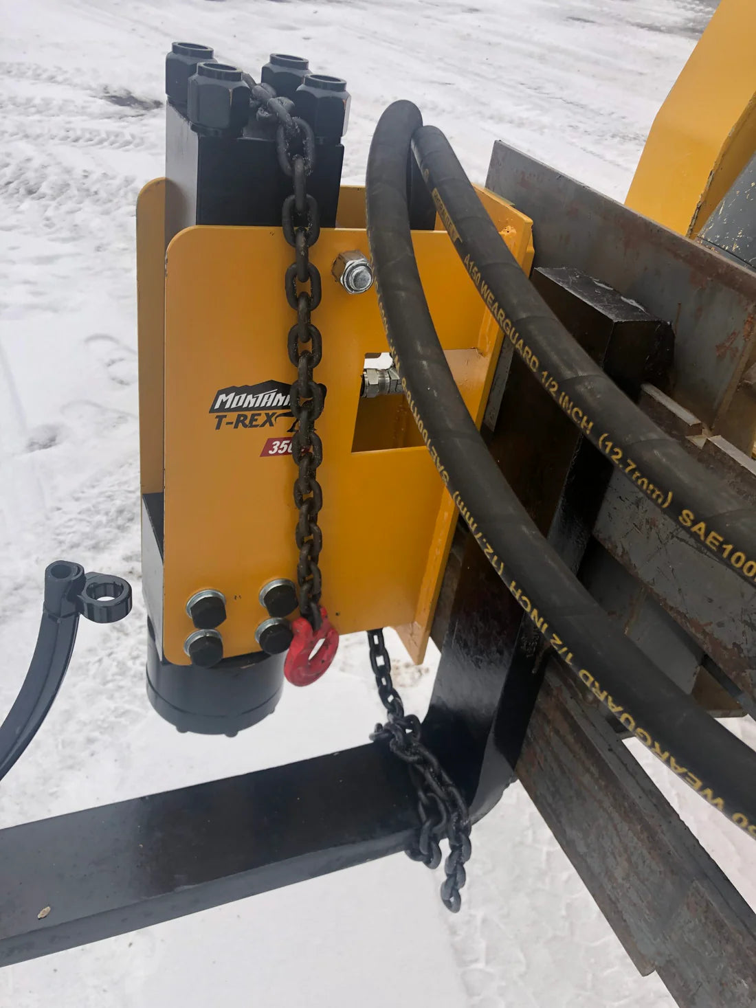 Montana T-Rex Post Drivers | Length 30", 48" & 57" | Width 18" & 28" | Oil Flow Range 5-20 GPM | For Skid Steers & Loaders