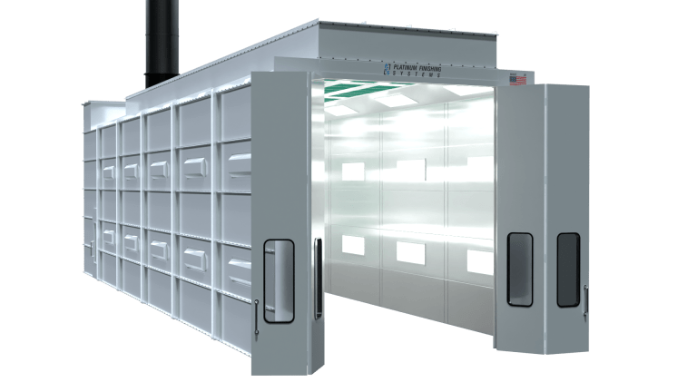 Platinum Finishing Paint Booth Systems Industrial Size Gold Edition Truck Semi Down Draft Paint Booth
