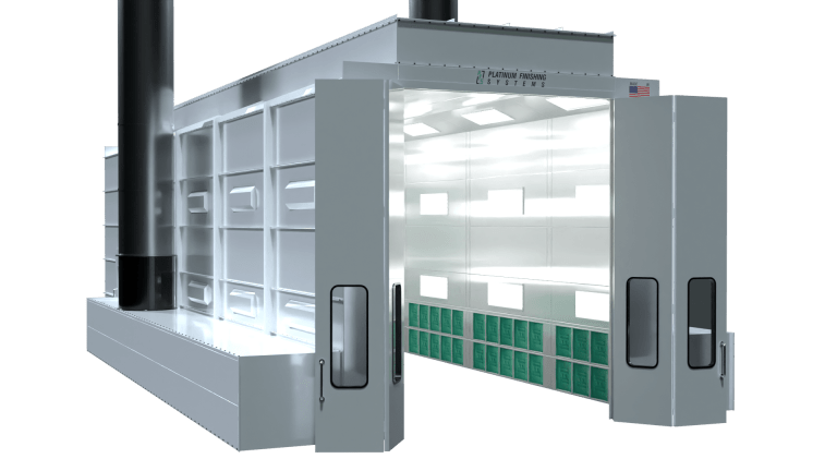 Platinum Finishing Paint Booth Systems Industrial Size Platinum Edition Truck Side Down Draft Paint Booth
