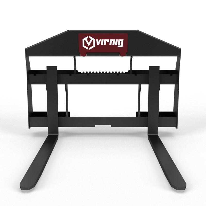 Virnig V30 Compact Tractor Rail Pallet Fork | Models PF3622-CT & PF4222-CT | Tine Length 36.0 & 42.0 | Width 50.5" | Horsepower 25 To 35 HP | For Compact Tractors