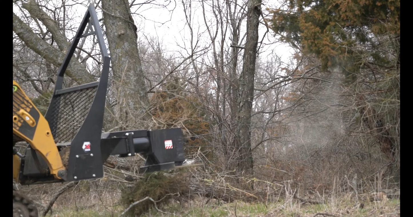 CID Manual Rotating Tree Saw | Width 82" inches | Flow Range 17-30 GPM | For Skid Steer