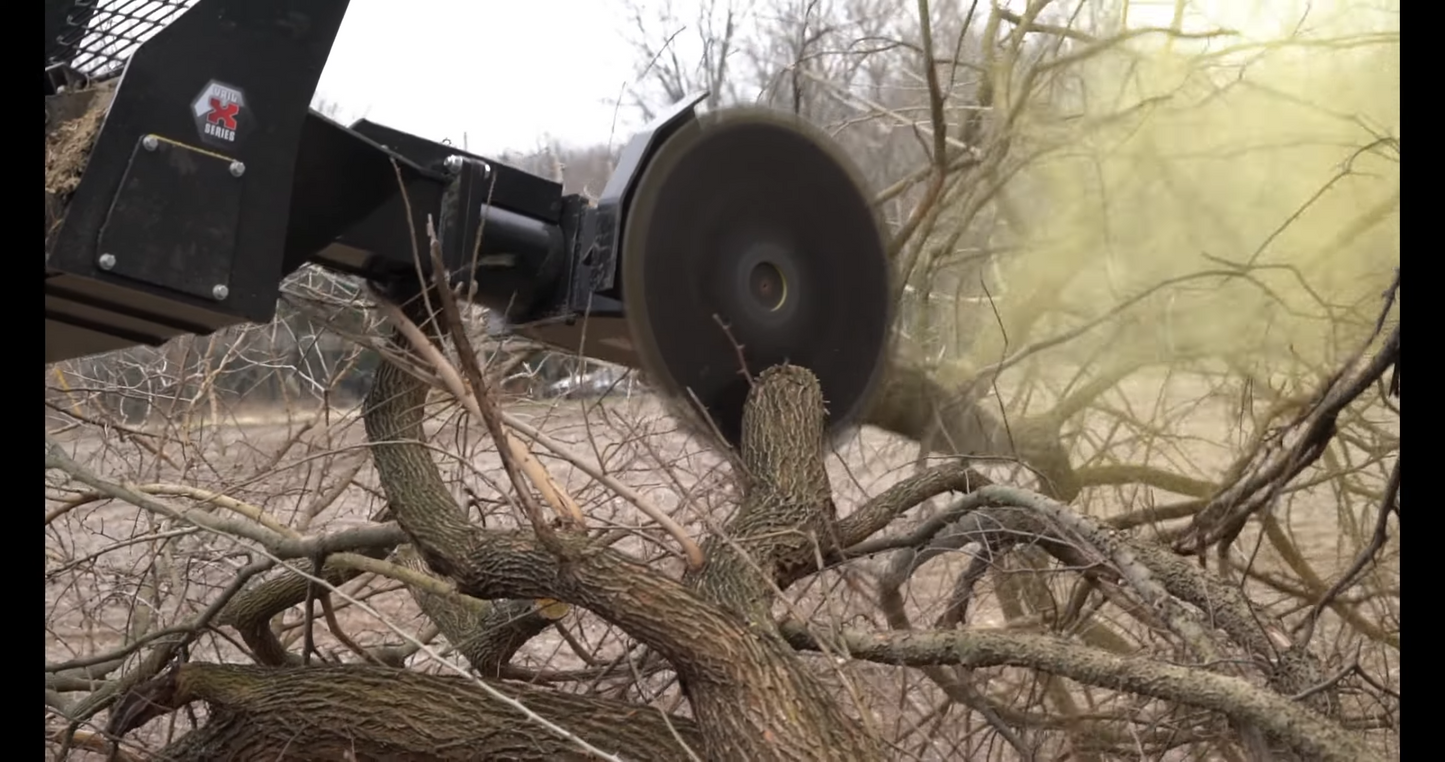 CID Manual Rotating Tree Saw | Width 82" inches | Flow Range 17-30 GPM | For Skid Steer