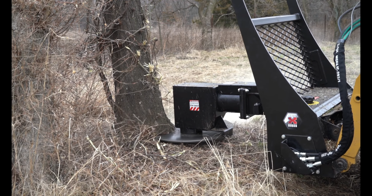 CID Manual Rotating Tree Saw | Width 82" inches | Flow Range 17-30 GPM | For Skid Steer