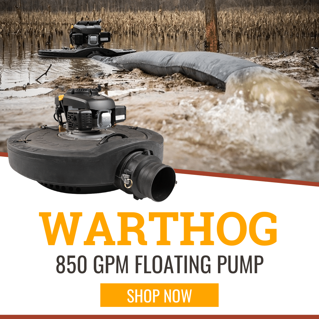 Higdon Warthog Floating Pump | Powerful 5HP Kohler Moter | 850 GPM