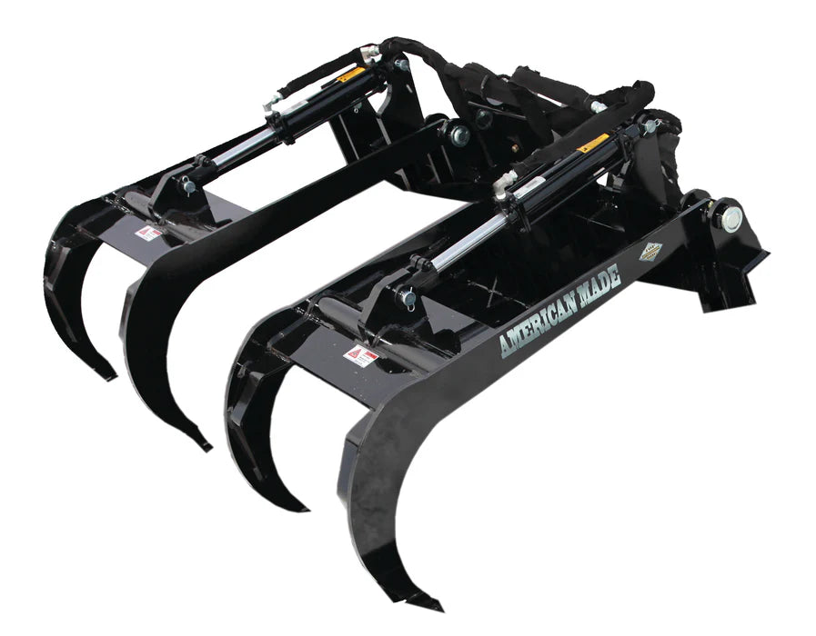 Top Dog Attachments Weld-On Grapple | Heavy-Duty Firewood Handling | Width 59.5” | Weight 375 lbs | Oil Flow Range 15-25 GPM | For Skid Steer