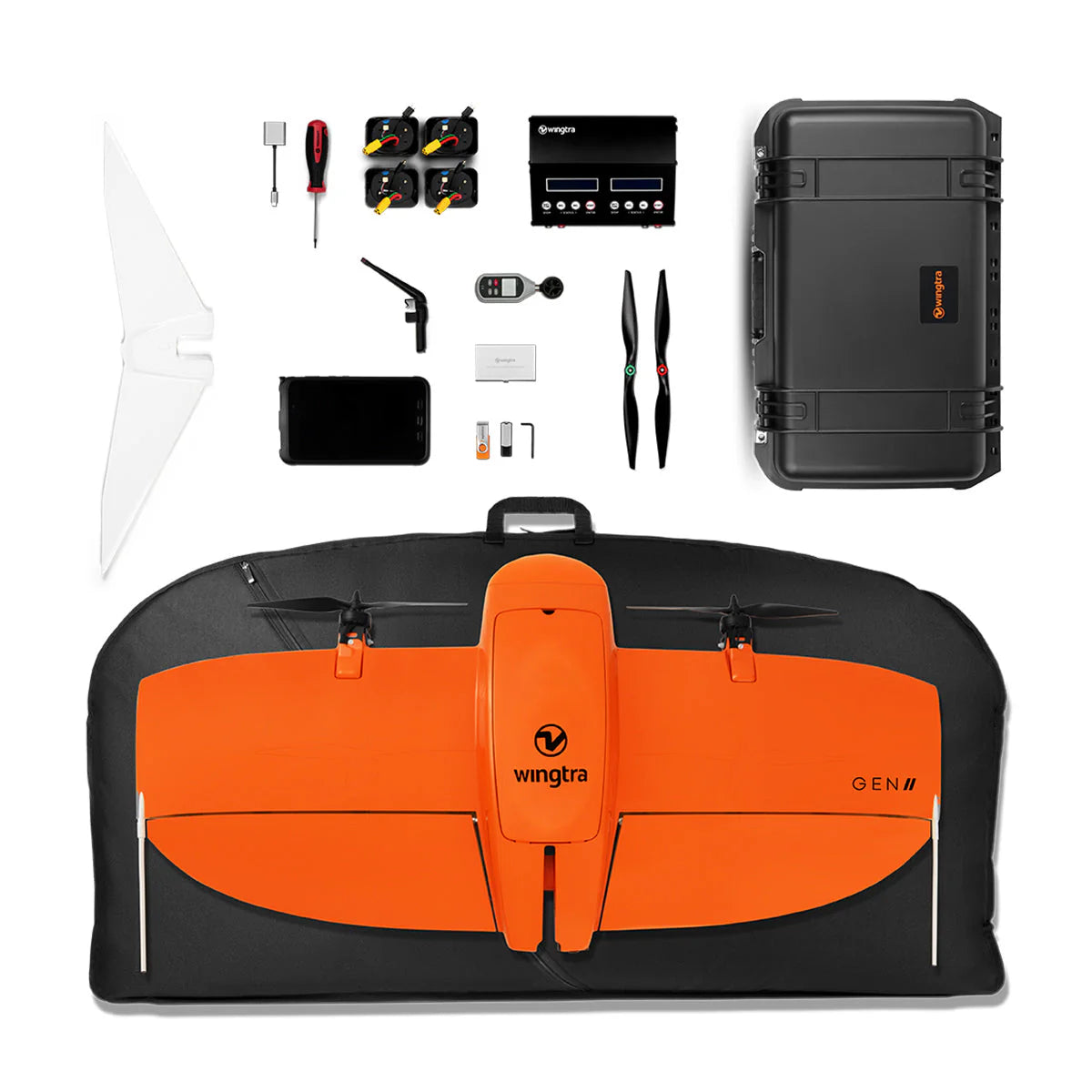 Wingtra | Wingtra One GEN II | VTOL Mapping Drone | 61 MP | Up to 59 Min Flight Time | 16 m/s Flight Speed | 6-25 MP Camera GIS & Engineering