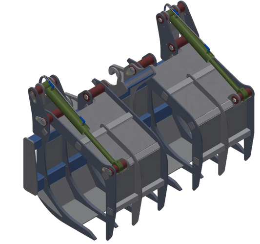 TAG Severe Duty Bio Mass Rake | 94"–135" Width | Clamp Reach 70"–98" | Machine Size 20-40 Tons | For Wheel Loaders