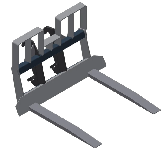 TAG Car Body Forks | Fixed Tines 60"–96" | Fork Carriage Width 96"–120" | Machine Size 15-40 Tons | For Wheel Loaders