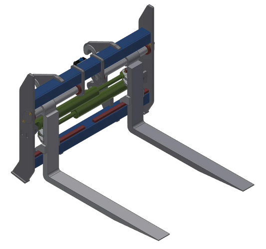 TAG Adjustable Construction Forks | Carriage Width 60" | Tine Length 48"–60" | Machine Size 6–9 Tons | For Wheel Loaders