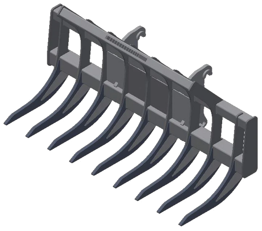 TAG Heavy Duty Standard Loader Rake | Width 94"–135" | Machine Size 15-40 Tons | For Wheel Loaders
