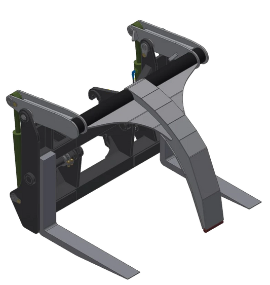 TAG Single Center Clamp Log & Lumber Forks | Class 100 | 48" Tine Length | Machine Size 6–9 Tons | For Wheel Loaders